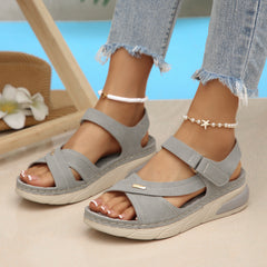 👡 Sandale Sport de Vară cu Platformă Ușoară – Prindere cu Arici, Talpă Moale Amortizantă și Confort Plus Size! 👟✨