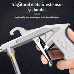 Pistol de Spălat Motor și Piese Auto Pneumatic, Proiectat pentru Îndepărtarea Uleiului și Prafului, Tijă Lungă din Metal, Presiune Puternică