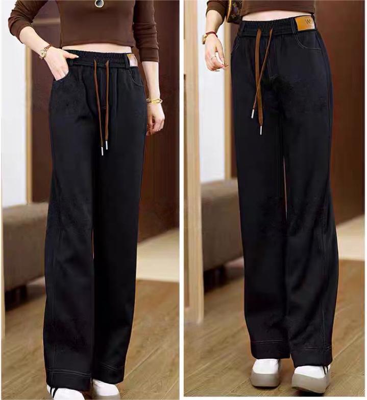 🔥【Bestseller στο κατάστημα】👖 Τζιν Casual με ψηλή μέση και επένδυση φλις