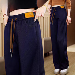 🔥【Bestseller în magazin】👖 Blugi casual cu talie înaltă și căptușeală fleece
