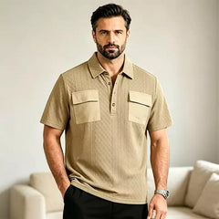 👔【Combinația perfectă între casual și elegant】Tricou Polo bărbătesc din bumbac – modern, confortabil și respirabil