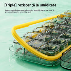 Cutie portabilă independentă pentru medicamente【1 săptămână 7 zile 21 grile】