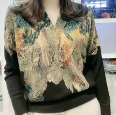 【Calitate superioară】Pulover tricotat luxos cu decolteu în V și strasuri decorative