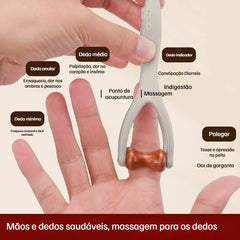 🎁【Compre 1 e leve 2】🌿 Massageador de dedo em madeira maciça: o rolo de madeira natural ajuda a estimular os pontos das articulações e aliviar a fadiga das mãos. 🌿
