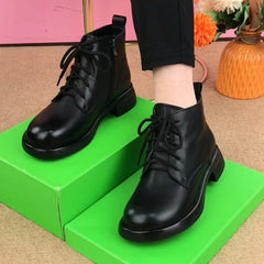 🎉👞Γυναικεία Μοντέρνα & Κομψά Μαρτίν Μπότες από Γνήσιο Δέρμα