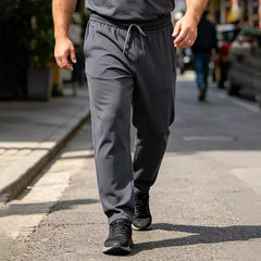 💪【M-6XL】❄️ Pantaloni casual din mătase rece cu elasticitate ridicată – comozi, răcoroși și perfecți pentru mărimi mari