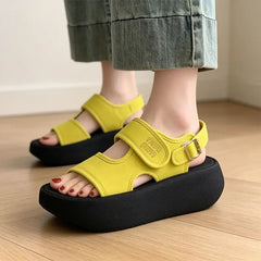 Sandale Romane cu Platformă 5.5cm: Stil Coreean, Ușoare și Confortabile, Mărimi 35-40