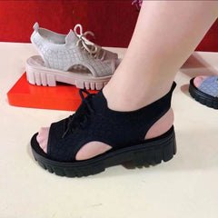 👟【35-40】Sandale sport din țesătură cu muscă cu platformă în stil nou pentru femei
