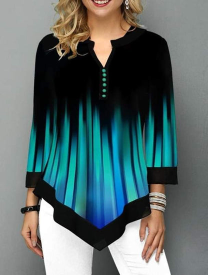 [Καυτή Μπλούζα σε Πωλήσεις] Μπλούζα μόδας με V λαιμόκοψη, 100% Βαμβάκι