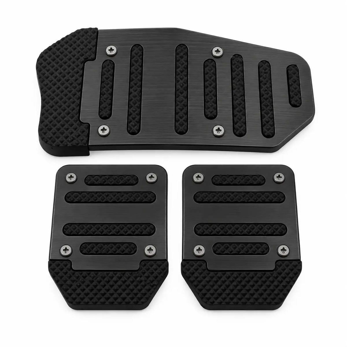 🚗 Set Universal de Pedale Auto pentru Transmisie Manuală și Automată! Suprafață Antiderapantă cu Inserții din Cauciuc · Contact Mai Amplu și Apăsare Stabilă · Montare Sigură cu Șuruburi · Disponibil în 4 Culori!