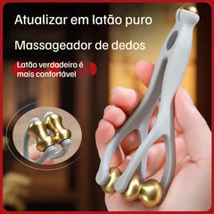 🎁【Compre 1 e leve 2】🌿 Massageador de dedo em madeira maciça: o rolo de madeira natural ajuda a estimular os pontos das articulações e aliviar a fadiga das mãos. 🌿