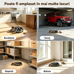 【3 buc】Capcană Rotundă de Înaltă Eficiență pentru Șoareci și Șobolani – Design Inovator cu Deschidere de 180°, Mecanism Ultra-Sensibil pentru Interior și Exterior
