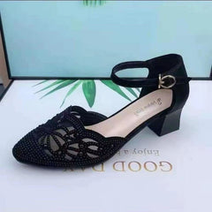 💞【35–40】Sandale elegante în stil franțuzesc cu toc mic, model nou ✨
