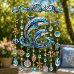 🌊💎Clopoțel de vânt din cristal cu tematică marină – decorațiunea ideală pentru grădina și balconul tău