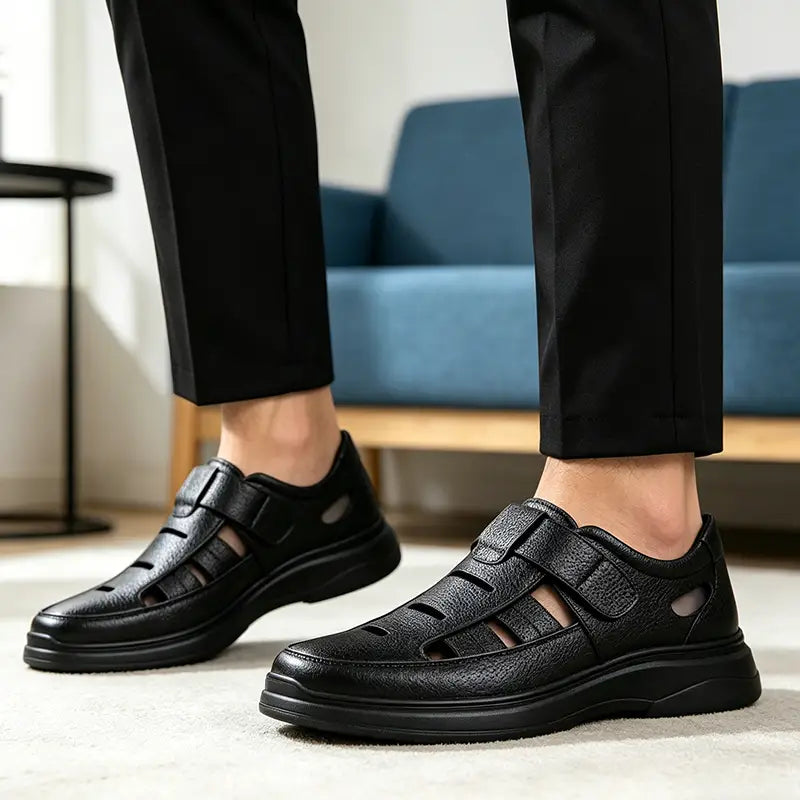 Pantofi de Vară din Piele Naturală pentru Bărbați – Respirabilitate Maximă și Mers Fără Oboseală! 👞🌬️