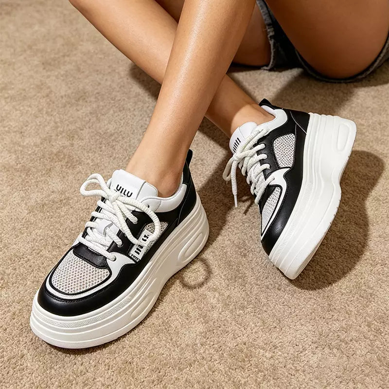 🖤💨【+7CM înălțare discretă】Pantofi casual moderni din plasă respirabilă – confortabili, ușori și perfecți pentru purtare zilnică