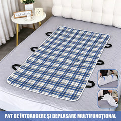 🛏️ Aleză Impermeabilă Multifuncțională pentru Întoarcerea Bolnavilor – 5 Straturi de Protecție și Mânere pentru Transfer Ușor! 🛡️👵