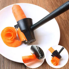 ✨【3 buc】Dispozitiv Manual pentru Spiralat Legume: Formă de Pâlnie pentru Decorat Farfurii, Feliator Creativ pentru Morcovi și Castraveți