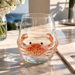 ✨Pahar de Whisky Premium din Sticlă Suflată Manual, Model Caracatiță 3D Artizanală, Pahar Creativ pentru Cocktail și Bar, Cadou de Lux