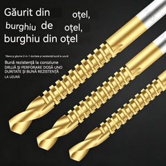 ⚙️ Set de Burghie Elicoidale: Fabricate din Oțel Rapid, Înveliș cu Titan și Gata pentru Multiple Materiale 🧰👍