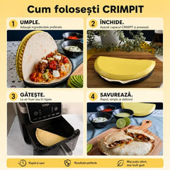 Presă Pliabilă 2-în-1 pentru Tortilla și Wrap-uri CRIMPIT – Formă de Sigilare și Etanșare Rapidă a Marginii (Ofertă Specială 1+1 GRATIS) 🌮✨
