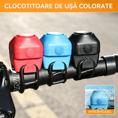 Pachet Promoțional de 3 Culori (Roșu, Albastru, Negru)，Claxon Electric Mini pentru Bicicletă (130 dB) – Spune adio strigătelor în trafic, fă-te auzit și pedalează în siguranță!