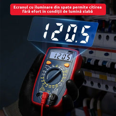 ⚡ Multimetru Digital de Buzunar DT33B – Ecran Iluminat, Test Baterie, Buzzer și Husă de Protecție Anti-Șoc! 🛠️🔌