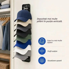 🧢【Set de 2 bucăți】Suport pentru depozitarea pălăriilor — economisește până la 80% din spațiu