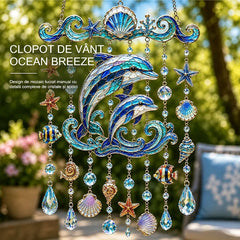 🌊💎Clopoțel de vânt din cristal cu tematică marină – decorațiunea ideală pentru grădina și balconul tău