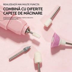 Piluă Electrică Portabilă pentru Manichiură și Pedichiură, Freză Profesională Reîncărcabilă pentru Îndepărtarea Gelului, Polizare și Cuticule ✨
