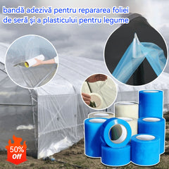 🌳【30cm x 10m】 bandă adezivă pentru repararea foliei de seră și a plasticului pentru legume 🌱 rezistentă și ușor de utilizat