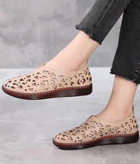 【35-42】Pantofi de damă retro retro respirabili cu vârf rotund