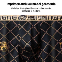 Set de 4 Boxeri pentru Bărbați de Lux cu Imprimeu Fashion, Talie Medie Elastică – Material Moale, Super Respirabil și Confortabil