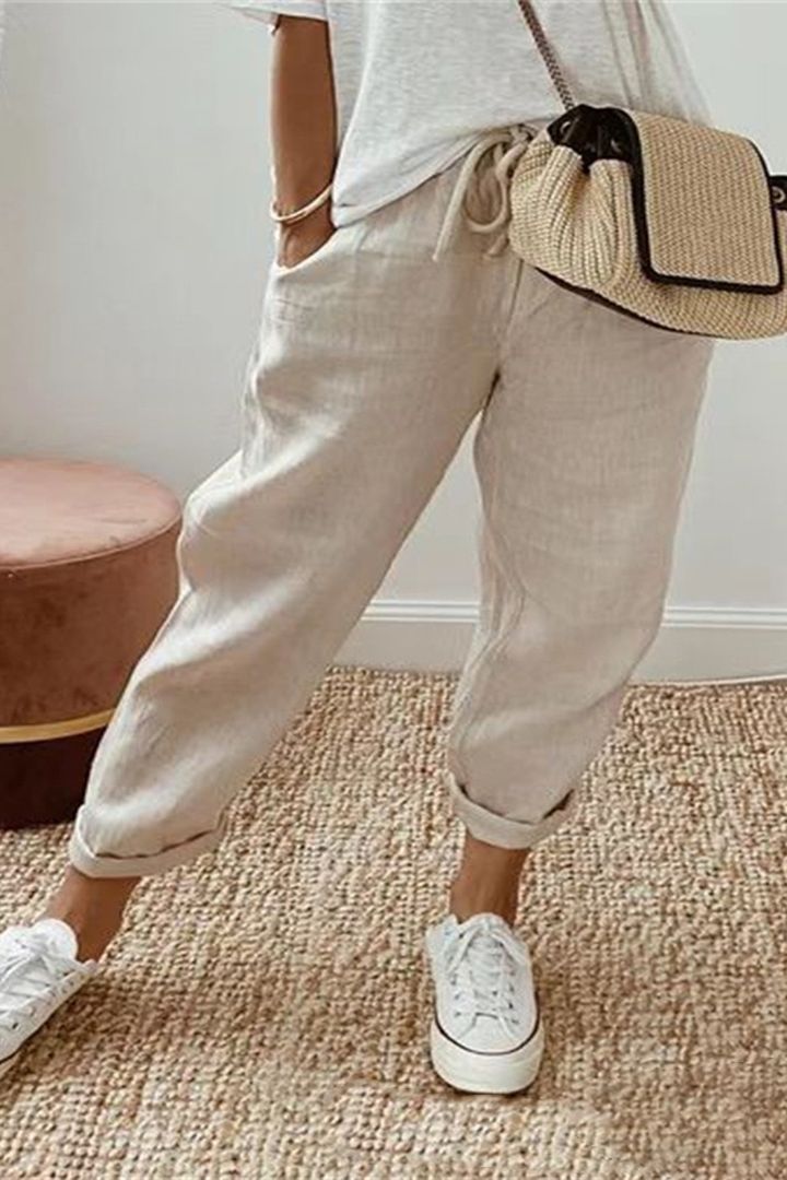 💕Reducere Produs Nou – În curând Revenim la Prețul Inițial💕Pantaloni Casual Damă Bumbac-In