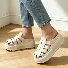 Saboți de Vară Gen „Cage Shoes” cu Platformă: Design Împletit, Talpă Ultra-Moale și Amortizantă, Mărimi 36-41
