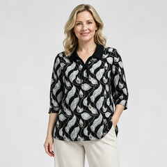 Tricou Elegant în Stil Francez din Material Ice Silk Elastic