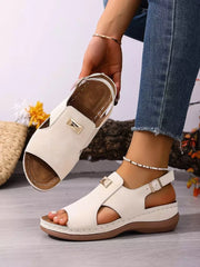 Sandale damă cu elastic și platformă｜Confort și înălțare｜Mărimi 36-43
