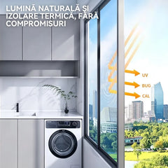 ☀️TOP 1 – Folie nano-ceramică pentru geamuri, cu izolare termică