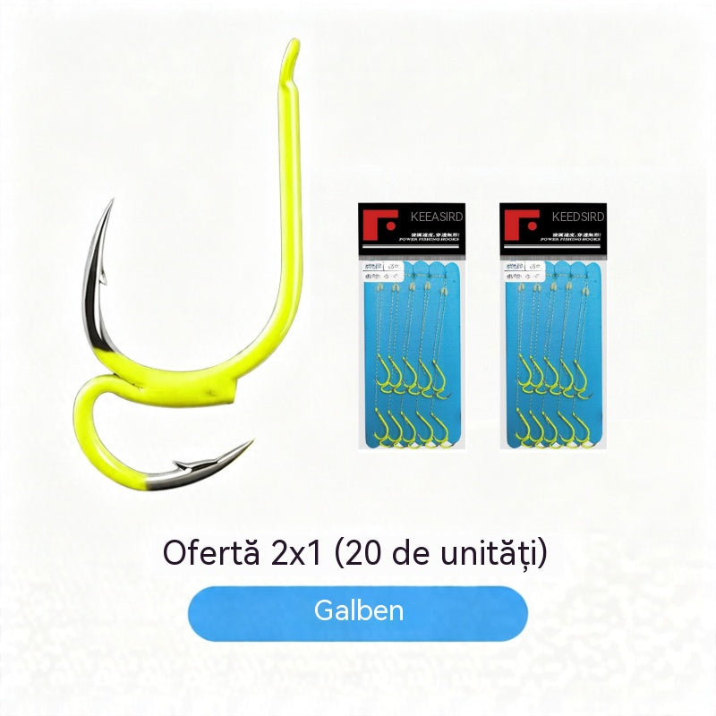 🔥 Cumpără 1, primești 1 gratis ❤️‍🔥 (20 de unități) Cârlige de pescuit duble clasice ultra ascuțite