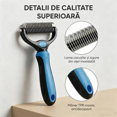 🐾 Perie Profesională pentru Îndepărtarea Părului Mort la Câini și Pisici: Delicată, Eficientă și o Casă Fără Păr! ✨💖