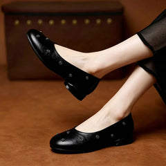 🌹【Senzație ca pe nori】pantofi eleganți cu talpă moale și decor floral trandafir｜ rafinați și eleganți
