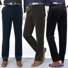 👖🆒Ανδρικό Ψηλόμεσο Ελαστικό Παντελόνι Κοτλέ Casual