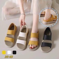 👡【35-43】 sandale retro de vară cu un singur picior din piele moale, cu talpă moale