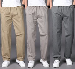 🏆【50-130KG】noi pantaloni drepti casual pentru bărbați de mărime mare