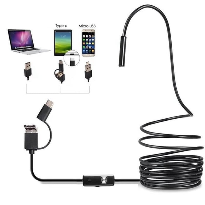 （Type-c、USB、Micro USB）Endoscop 3 în 1【1M】