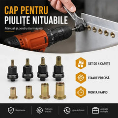 🛠️Set profesional de clește pentru piulițe nituibile——Transformă-ți bormașina în pistol de nituit
