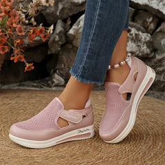 Pantofi Casual de Vară din Mesh Elastic: Decupaje Anti-Nădușeală, Închidere Velcro, Mărimi Mari 36-43