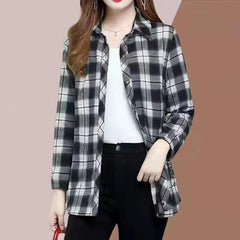 🎁【L-5XL】💕Noi cămăși de toamnă în carouri, la modă și versatile, pentru femei, O cămașă unică!