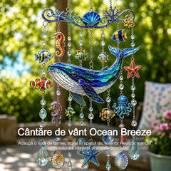 🌊💎Clopoțel de vânt din cristal cu tematică marină – decorațiunea ideală pentru grădina și balconul tău