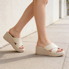 【Piele naturală premium de prim strat】Papuci la modă din piele naturală, cu efect de înălțare